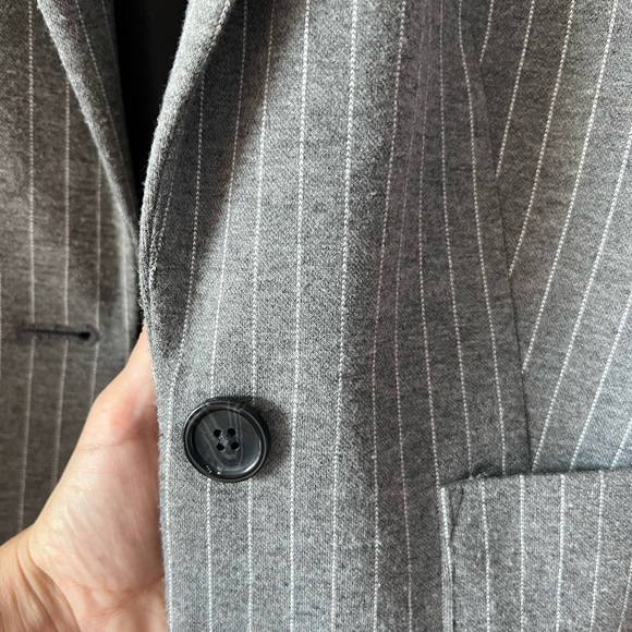 Grey with White Stripes Banana Republic Blazer - Picture 5 of 8